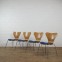Set of 4 dining chairs Arne Jacobsen 