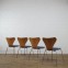 Set of 4 dining chairs Arne Jacobsen 